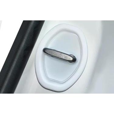Imagem de Batente Porta Carro Kit de 4 Peças Borracha Amortecedor AntiImpacto Protetor Porta do Carro Anti-Colisão Veicular Universal para Proprietários de Carros(Branco)