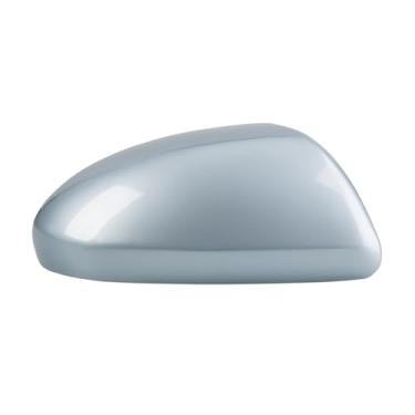 Imagem de Substituição da porta retrovisor do carro espelho lateral capa habitação Compatível com mazda 3 2010-2013 acessórios do carro(Light Blue Right)