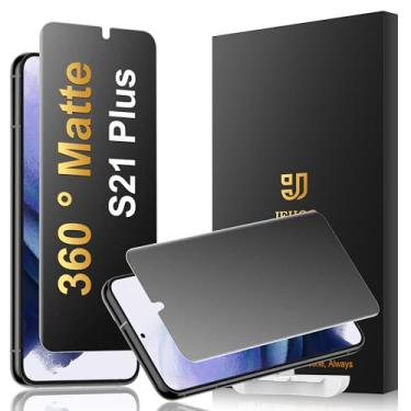 Imagem de JEHOO [Pacote com 2] Protetor de tela de privacidade de TPU fosco de 4 vias 360° para Samsung Galaxy S21 Plus (não é vidro), compatível com sensor de impressão digital, filme flexível adesivo completo