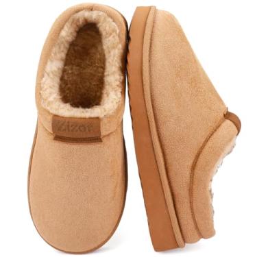 Imagem de Zizor Chinelos masculinos de camurça para uso interno e externo com pele, Arena, 40