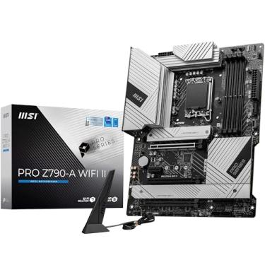 Imagem de MSI Placa-mãe PRO Z790-A WiFi II, ATX - Suporta processadores Intel Core de 14ª, 13ª e 12ª geração, LGA 1700-80A SPS VRM, DDR5 Memory Boost 7800+MT/s/OC, PCIe 5.0 x16, 4 x M.2 Gen4, Wi-Fi 6E, LAN 2.5G