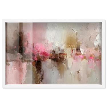 Imagem de Arte de parede rosa Creamy Rose Palette II Shadowbox impressa por Art Remedy, moldura branca, 40,6 x 28,5 cm