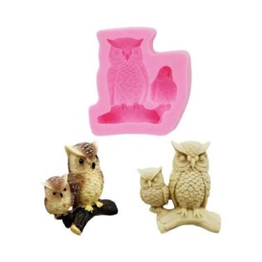 Imagem de Molde De Resina Coruja Florestal Para Argila Polimérica, Fondant, Bolo