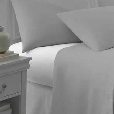 Imagem de Lençol Casal 180 Fios 100% Algodão Com Elástico Linea Branco