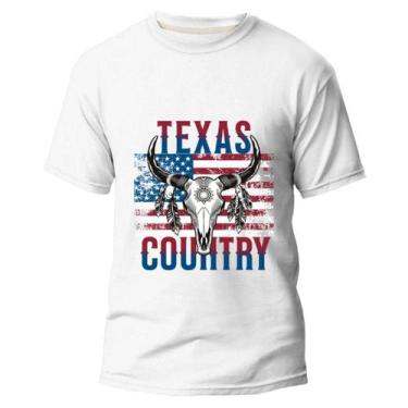 Imagem de Camisa Country Básica Camiseta 100% Algodão Premium Estampa Texas Coun