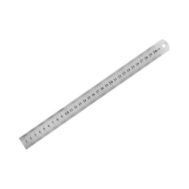 Imagem de Régua De Aço Inoxidável Com Escala Em Centímetros E Polegadas, Ferrame