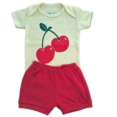 Imagem de Conjunto Infantil Body Manga Curta e Short Menina Menino Moda Bebê - S