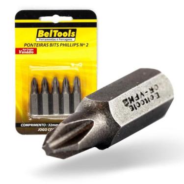 Imagem de Kit 5 Ponta Bit Phillips CV 32mm x 5/16 x N2 Beltools