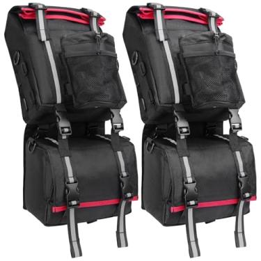 Imagem de KEMIMOTO Bolsa de para-choque para quadriciclos, bolsa de armazenamento traseira 130% maior resistente à água com suporte para bebida, bolsa removível para equipamentos ATV compatível com Polaris