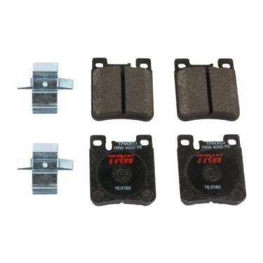 Imagem de TRW Automotive TPM0603 Conjunto de pastilhas de freio a disco para Mercedes-Benz E320: 1995-2003 e outras aplicações Traseira, preta