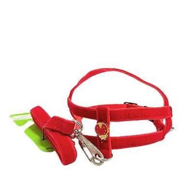 Imagem de Conjunto Peitoral e Guia de Veludo Para Cachorro - Conforto e Estilo -