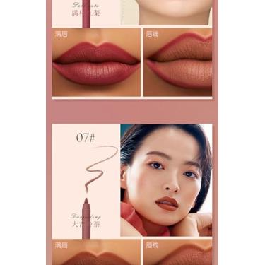 Imagem de Conjunto de Lápis Boca Batom Longa Duração Não grudento Resistente a Borros Multifuncional Fácil Aplicar Fórmula Cremosa