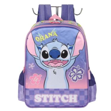 Imagem de Mochila Escolar Bolsa Menina Infantil Original Lilo Stitch-Feminino