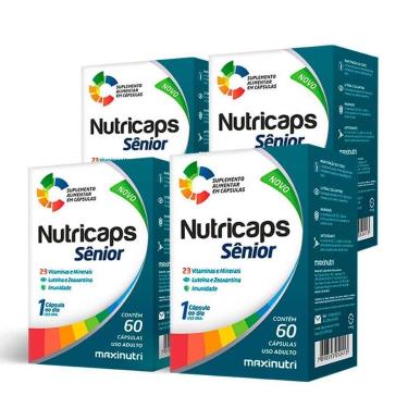 Imagem de Kit 04 Nutricaps Senior Polivitaminico 60 Capsulas Maxinutri-Unissex