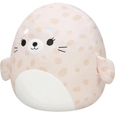 Imagem de Squishmallows 14-Inch Beige Spotted Seal with White Belly Plush - Add Lilou to Your Squad, Ultrasoft Stuffed Animal Large Plush Toy, Official Kellytoy Plush