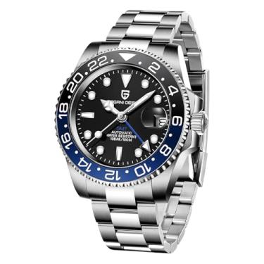 Imagem de Relógio masculino Pagani Design GMT 40 mm automático NH34 movimento bisel de cerâmica, fuso horário duplo, exibição de data, 100 m, à prova d'água, luminoso, esportivo, negócios, presentes para homens