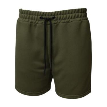 Imagem de Short Masculino Adulto Liso Algodão Com Bolsos Do P ao G3 Plus Size Go