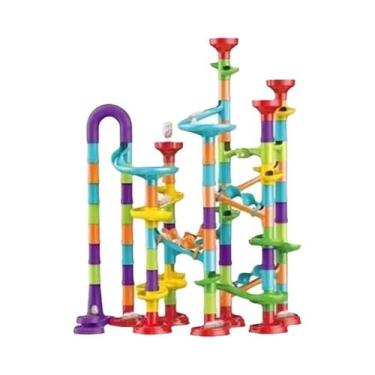 Imagem de Brinquedo De Montar Pista De Corrida De Bolas 3D Para Crianças, Blocos
