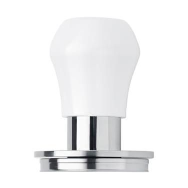 Imagem de Normcore Tamper de café de 49,7 mm V4.1 Mini, Tamper de mola para La Pavoni Pre-Millennium, máquina de café expresso ROK, base plana de aço inoxidável 304, branca