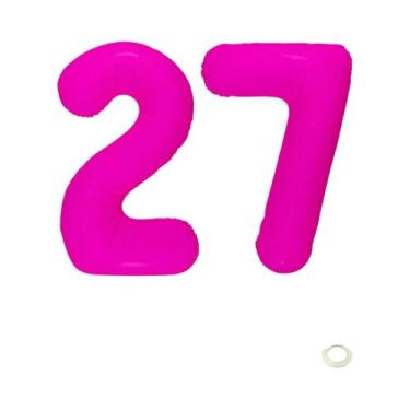 Imagem de Balão Digital Brilhante Vermelho Rosa Para Decoração De Festa De Anive