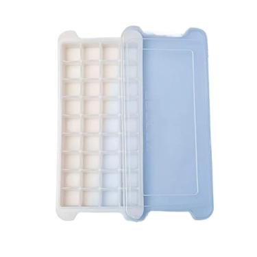Imagem de Kit Formas Gelo Silicone Flexível 36 Cubos com Tampa Empilhável(Branco, 1 Unidade)
