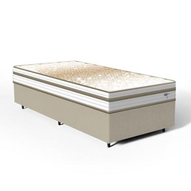 Imagem de Cama Box com Colchão de Molas Ensacadas Double Face Pillow Euro Alfa Probel (Bege, Solteiro)
