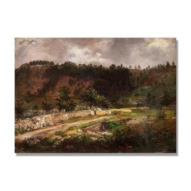 Imagem de NHLDZYH J.C. Dahl Reprodução de arte famosa, arte em tela de paisagem romântica nórdica, decoração de parede elegante para sala de estar e escritório. (paisagem 16). 50 x 70 cm - 19,6 x 27,5 pol