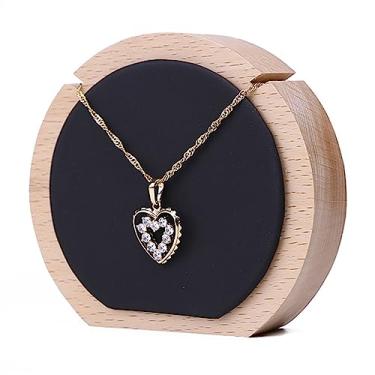 Imagem de KHUTRW3D Organizador de joias, suporte de exibição de joias, colar de madeira, organizador de pingentes, suporte de exibição para brincos, suporte de acessórios para exibição de joias