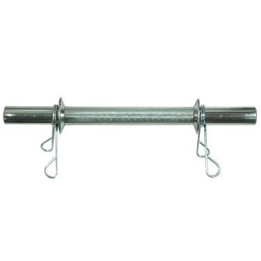 Imagem de Barra Maciça 40 Cm Com Presilhas Cromada Poli Sports-Unissex