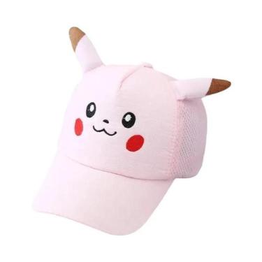 Imagem de Boné De Beisebol Infantil Pikachu Pokémon Com Tela, Viseira De Verão, 