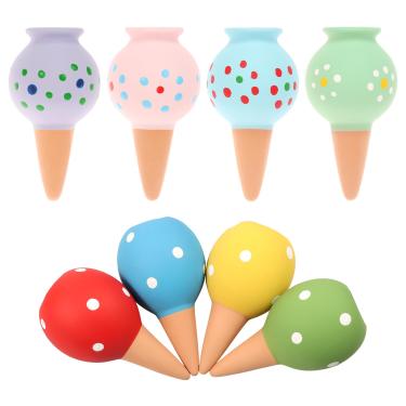 Imagem de 8 peças de globos de terracota autoirrigáveis, estacas decorativas de irrigação automática para plantas, gotejador automático de plantas, pontas de irrigação para jardins internos e externos