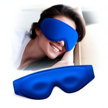 Imagem de Máscara de gel de resfriamento contornado: cobertura 3D completa atualizada, alívio de compressa fria mais rápido para olhos inchados e olheiras, gel de gelo macio reutilizável para bolsas oculares