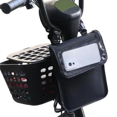 Imagem de Fyntave Bolsa para scooter elétrica, impermeável, acessórios para scooter de grande capacidade, organizador de guidão, organizador de telefone, bolsa organizadora para bicicleta, motocicleta