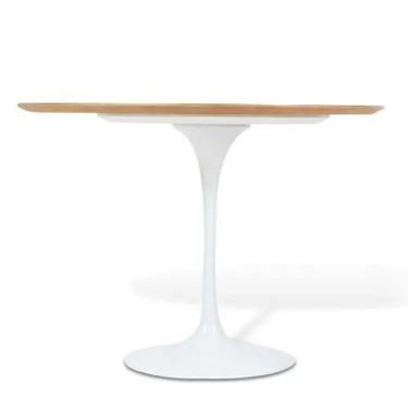 Imagem de Mesa De Jantar Tulipa Saarinen Redonda 140 Cm Tampo Jade Cores Branco