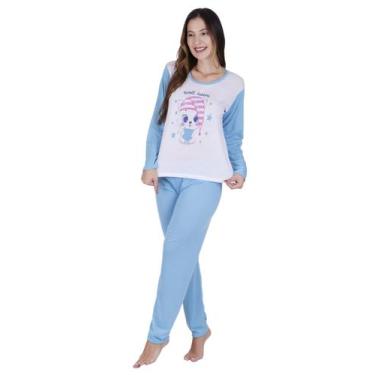 Imagem de Pijama Longo Feminino Adulto Inverno Manga Longa - c8 PIJAMA GABI - BY