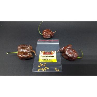 Imagem de 25 Sementes Verdadeiras Carolina Reaper Chocolate - VICIADO EM PIMENTA
