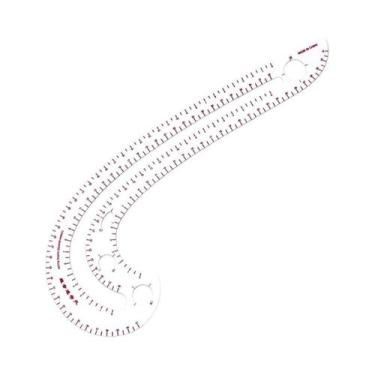 Imagem de Régua De Costura Transparente De Plástico Empire Curva Francesa Para M