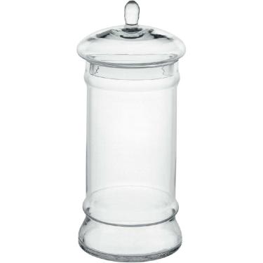 Imagem de POTICHE DECORATIVO BOMBONIERE HOME&CO VIDRO 33x14x14cm TRANSPARENTE