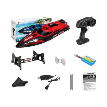 Imagem de Barco RC De Alta Velocidade 25Km/h Controle Remoto 2.4G Com LED E Moto