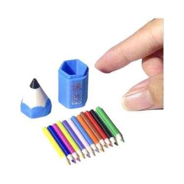 Imagem de Caneta Colorida, Mini Lápis, Material Escolar, 10 a 12 Peças, Brinqued