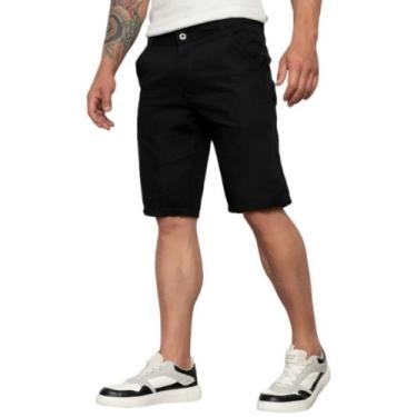 Imagem de Bermuda Social Premium Masculina Algodão Sarja Short Brim - Volgue, Pr