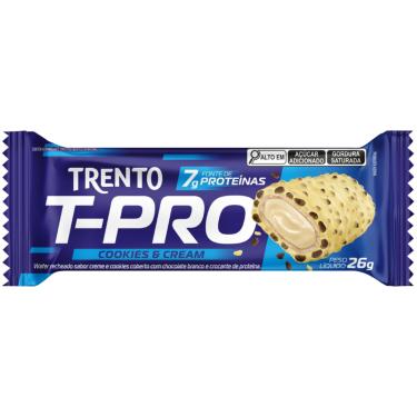 Imagem de Peccin Wafer Chocolate Branco Cookies & Cream Proteínas T-PRO Trento 26g