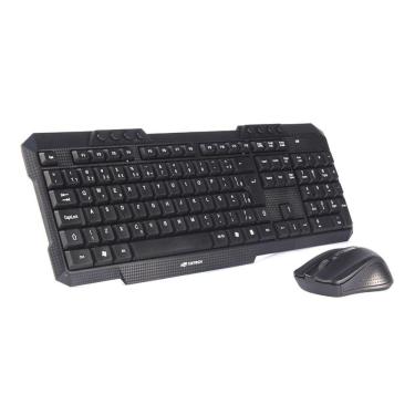 Imagem de Kit Wireless C3tech K-w10bk Teclado E Mouse Multimídia Abnt2 1000 Dpi ? Preto