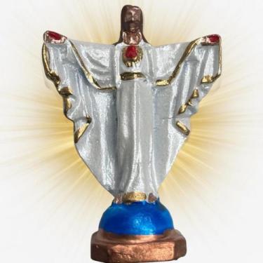 Imagem de Oxalá Colorido 5 cm  Fé  Paz  Proteção Espiritual - Estrela Força e Ma