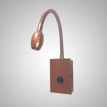 Imagem de Abajur Articulável para cabeceira Ferrugem LED 3W 3000K Piuluce