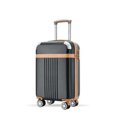 Imagem de Santino Mala de Bordo 10kg Rígida ABS 4 Rodas 360º com Segredo ANAC Leve Resistente Flexível Antifurto Preta tamanho 20 polegadas