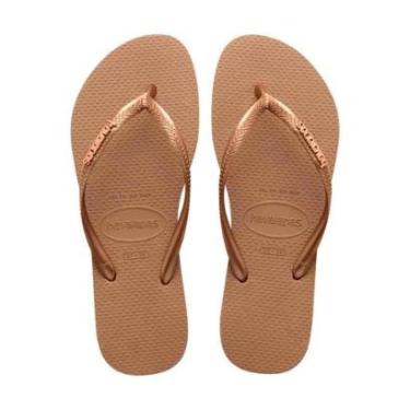 Imagem de Sandália Chinelo Slim Logo Metallic Havaianas Feminino-Feminino