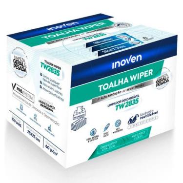 Imagem de Toalha WIPER Inoven 28x35 cm Caixa com 100 Panos de Limpeza Multiuso