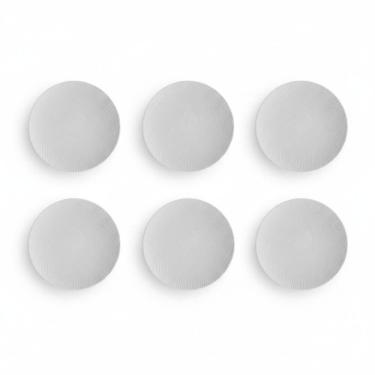 Imagem de Kit 06 Prato Sobremesa Relevo Dunas 20 cm Germer Porcelanas