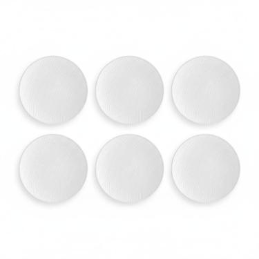 Imagem de Kit 06 Prato Sobremesa Relevo Dunas 20 cm Germer Porcelanas